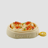 Load image into Gallery viewer, Dumpling squishy toy set designed as a full steamer basket with four topped dumplings